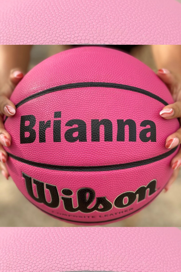 Cool personalized gifts for kids: A personalized basketball from Sports Customs in tons of colors -- great gift for an athlete