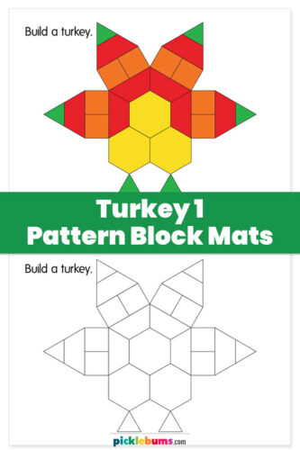 Turkey 1 printable pattern block mats