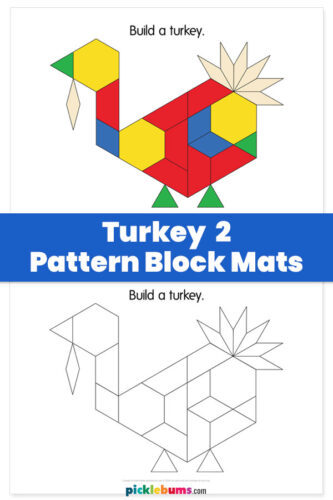 Turkey 2 printable pattern block mats