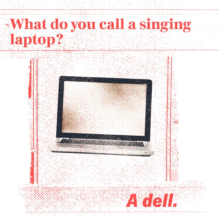 Corny jokes: What do you call a singing laptop?