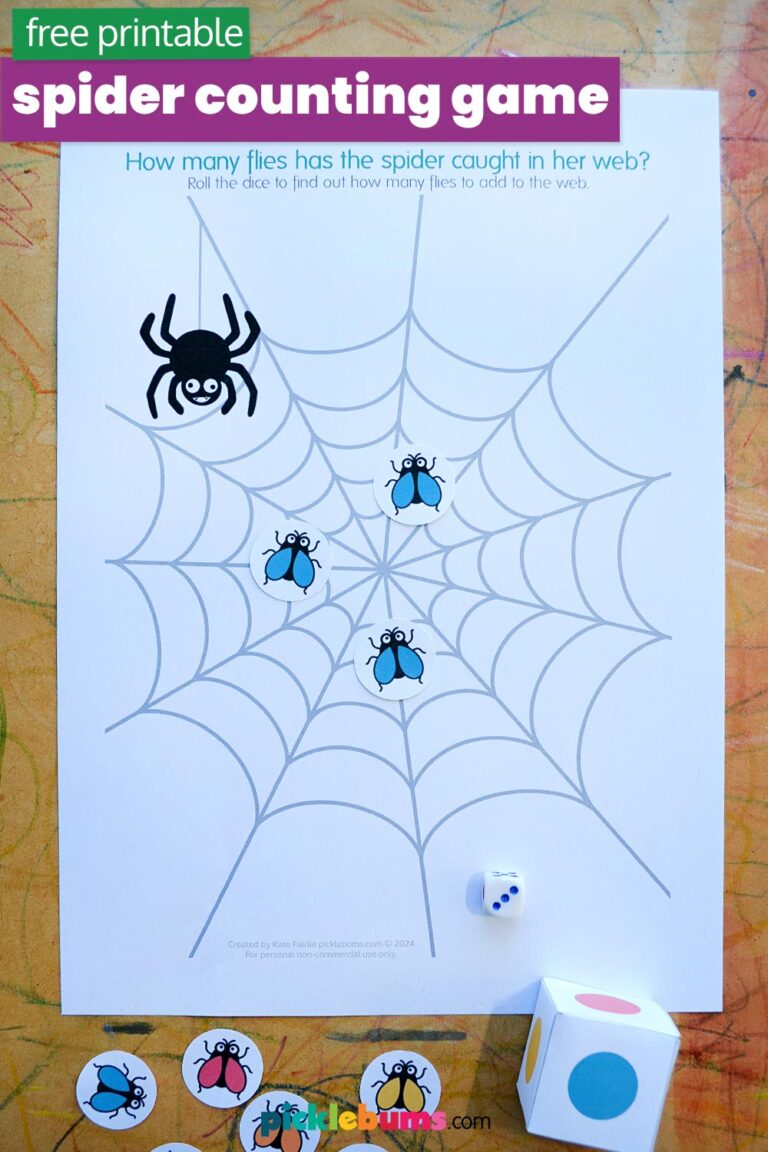 printable spider web math game