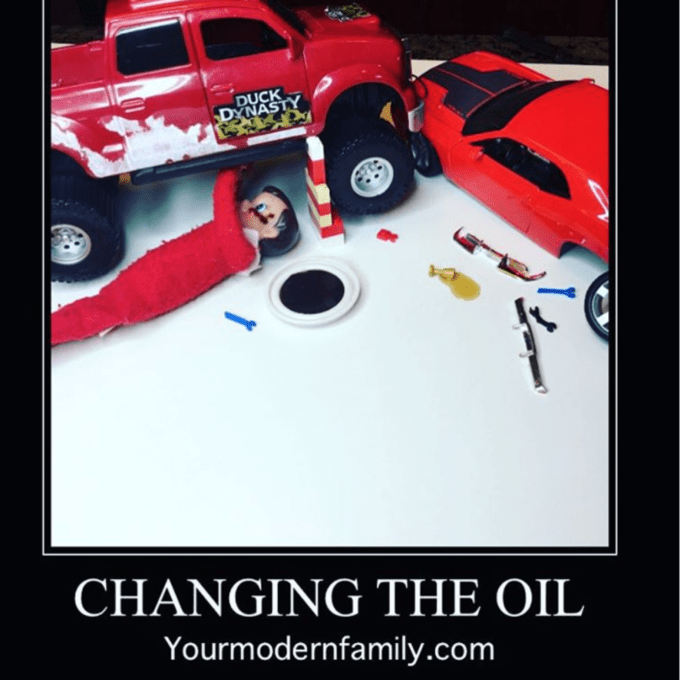 elf on the shelf oil change idea