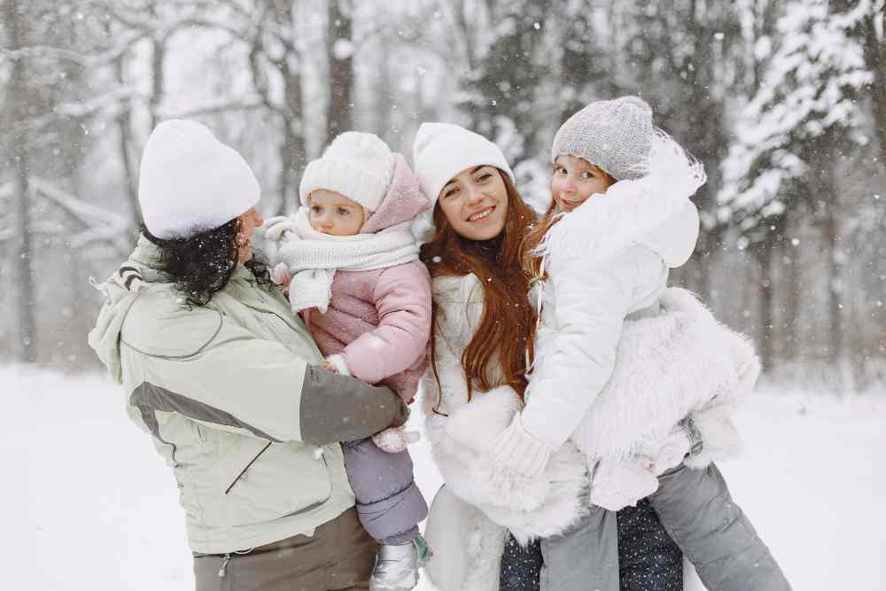 Parenting child in winter