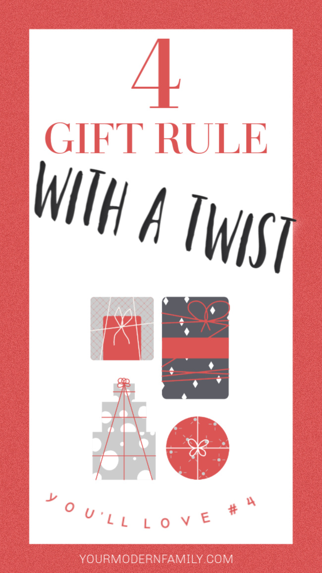 Four Christmas Gift Rule (with a meaningful twist)