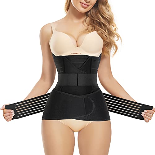 SCARBORO 3 In 1 Postpartum Belly Band Wrap For Pregnancy C Section Post Party Recovery Binder Faja Postparto Waist Trainer Girdle for Women Shapewear