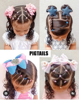 pigtails for small girls in summer!