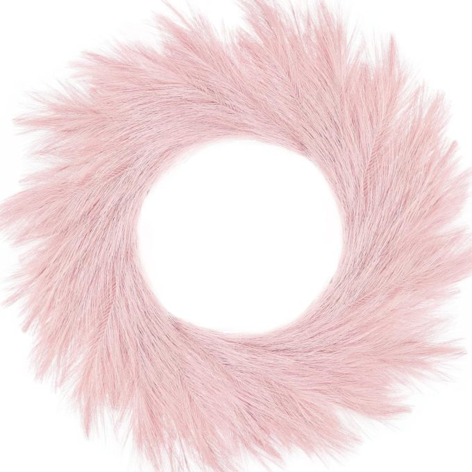 Soft Pink Christmas Wreath