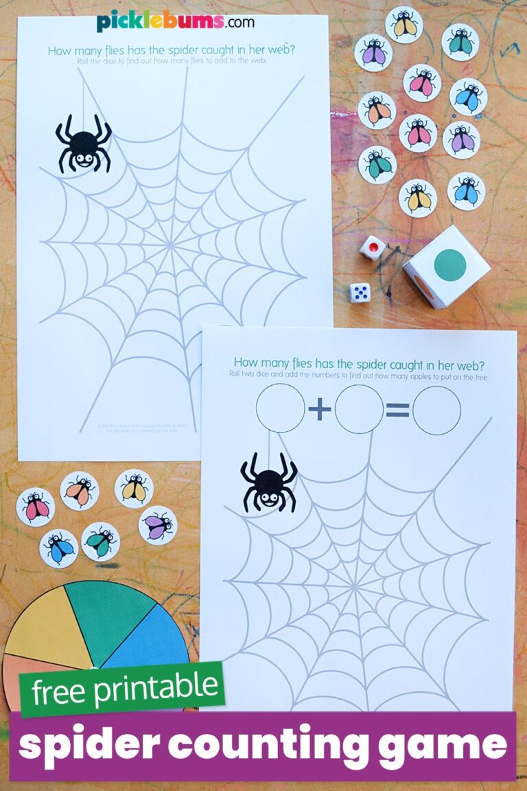 free printable spider counting game